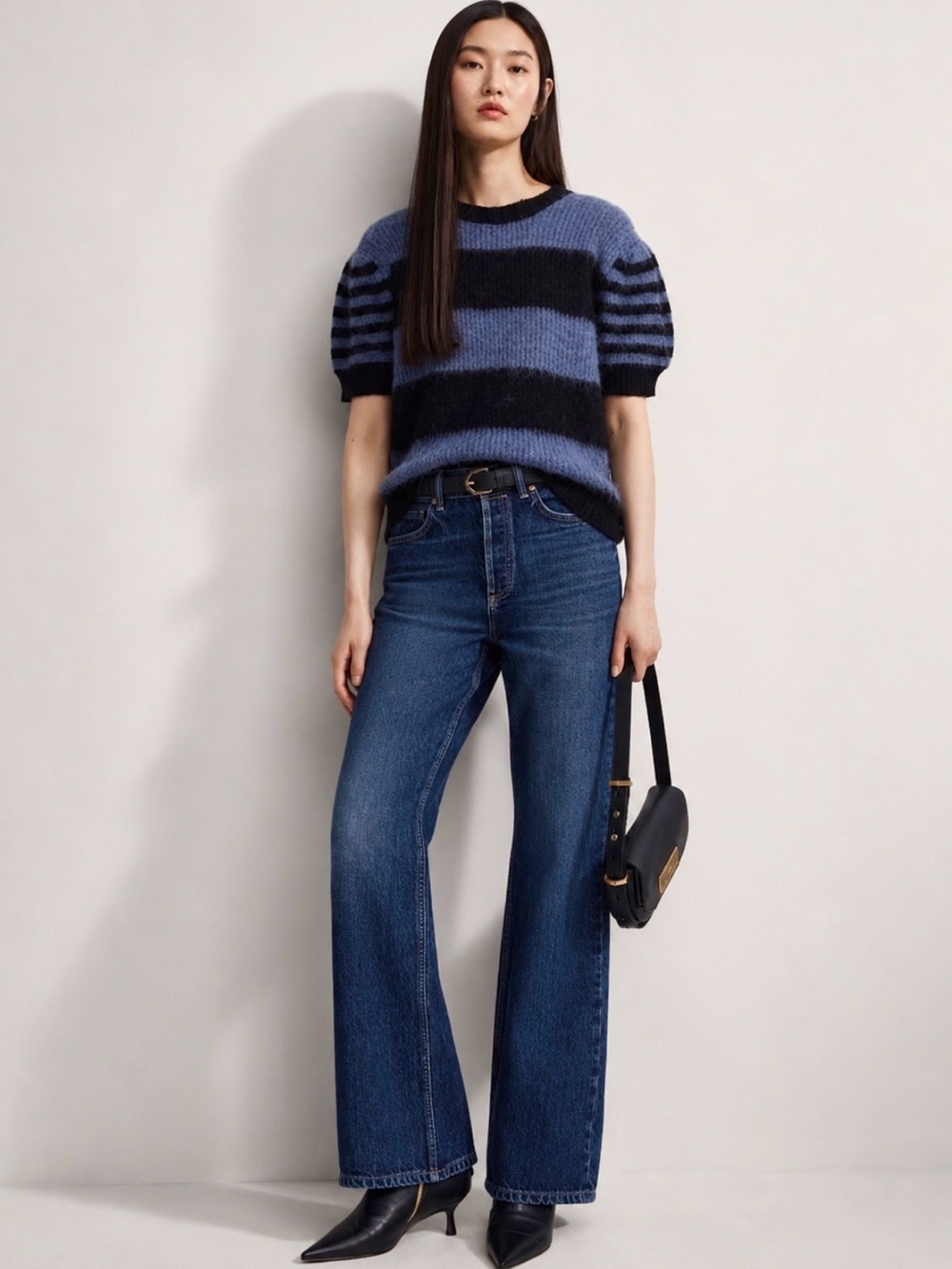 ALL SAINTS Mathilde Relaxed Bootcut Dark Wash Jeans Size 26 - Picture 3 of 12